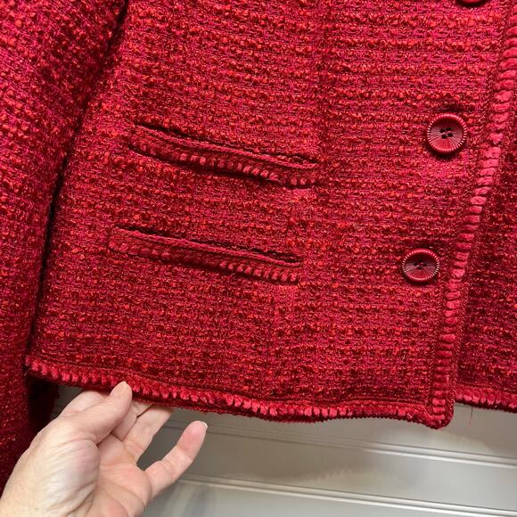 Pendleton Wool Blend Fully Lined Button Front Blazer Size 14 - Picture 5 of 12